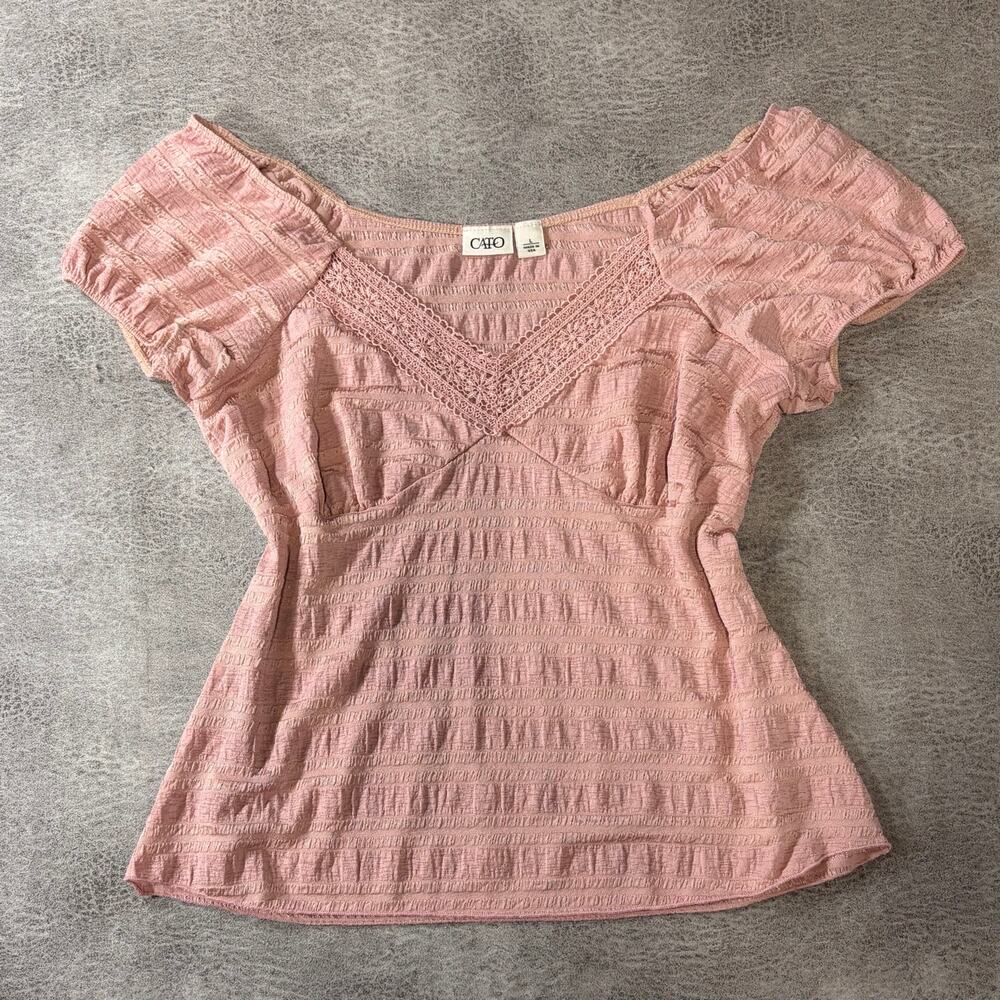 Blush Pink Ruched Lace Cato Blouse